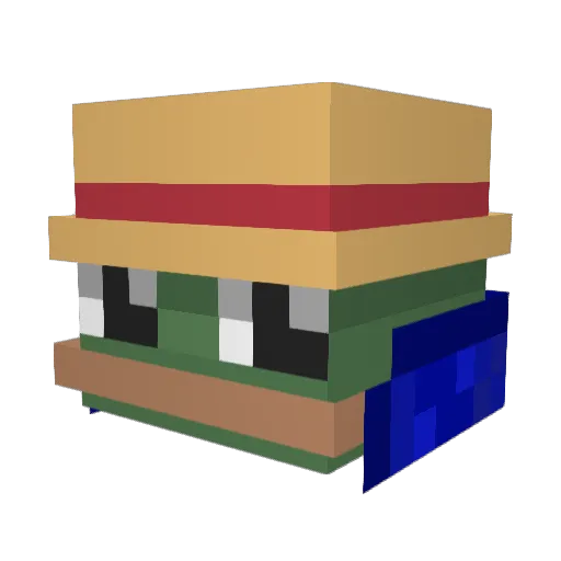 frankj1 Minecraft avatar head, 3D render