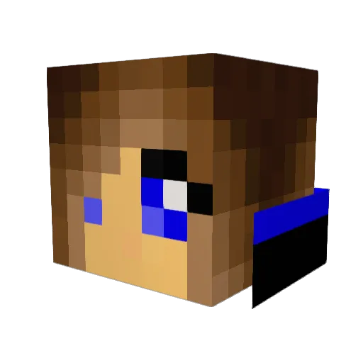 frannimax Minecraft avatar head, 3D render