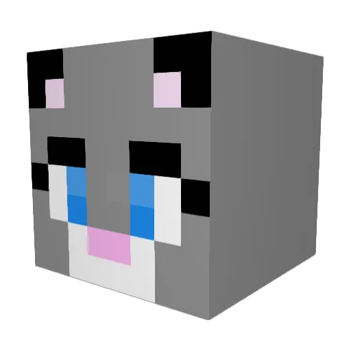 franno Minecraft avatar head, 3D render
