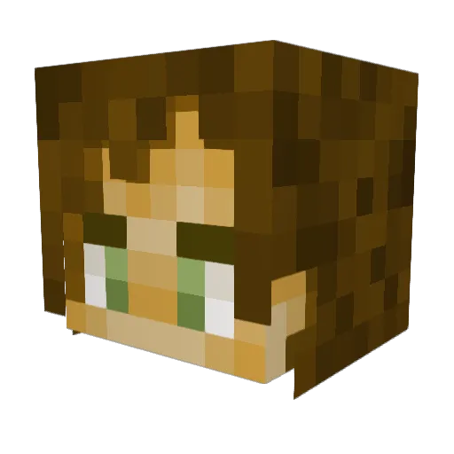 frannv3 Minecraft avatar head, 3D render