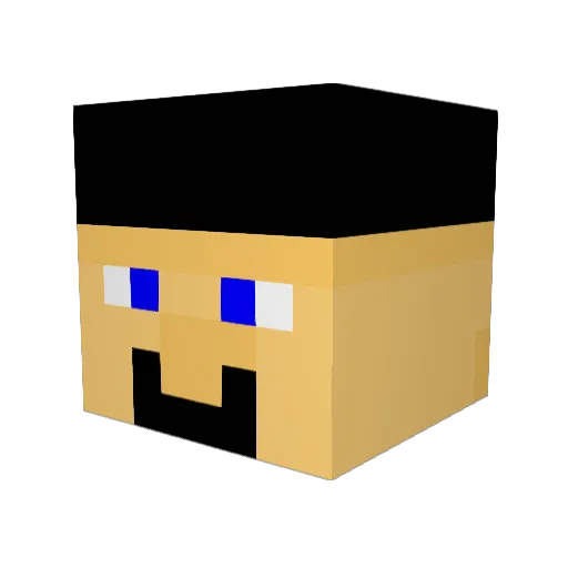 fransava Minecraft avatar head, 3D render