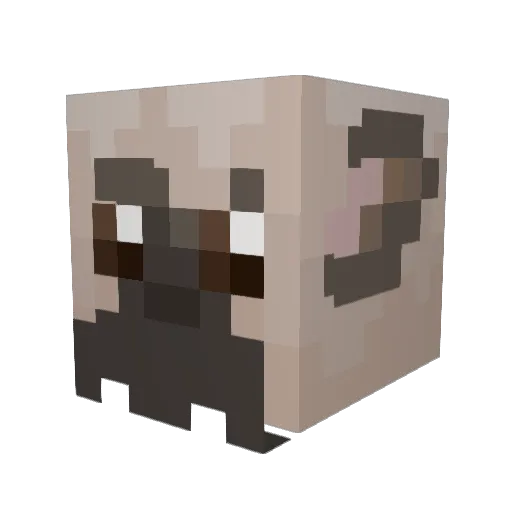 fransebuldog Minecraft avatar head, 3D render