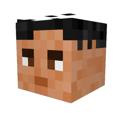fransemnet Minecraft avatar head, 3D render