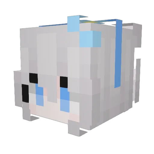 frantic_qwq Minecraft avatar head, 3D render