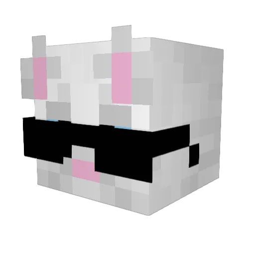 frapiee Minecraft avatar head, 3D render