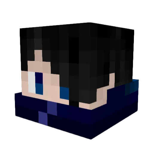 frapin Minecraft avatar head, 3D render