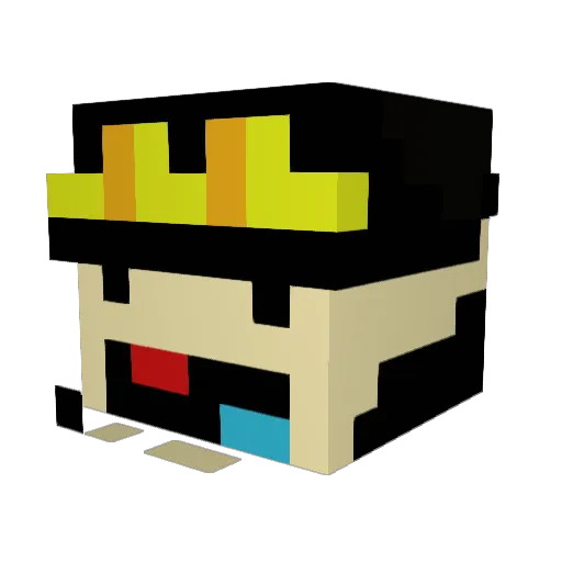 fratram Minecraft avatar head, 3D render