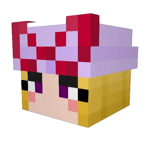 fratto Minecraft avatar head, 3D render