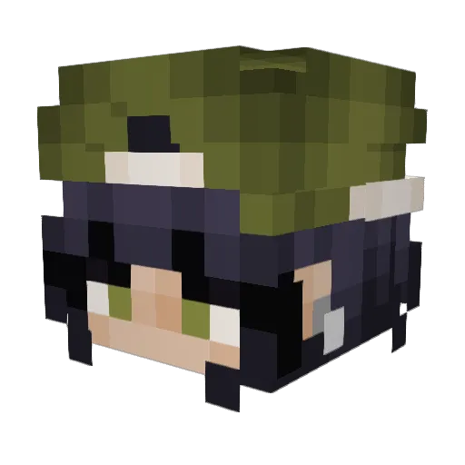 fraubass23 Minecraft avatar head, 3D render
