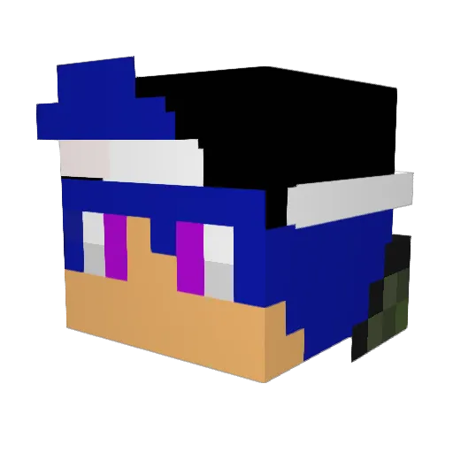 frawest Minecraft avatar head, 3D render