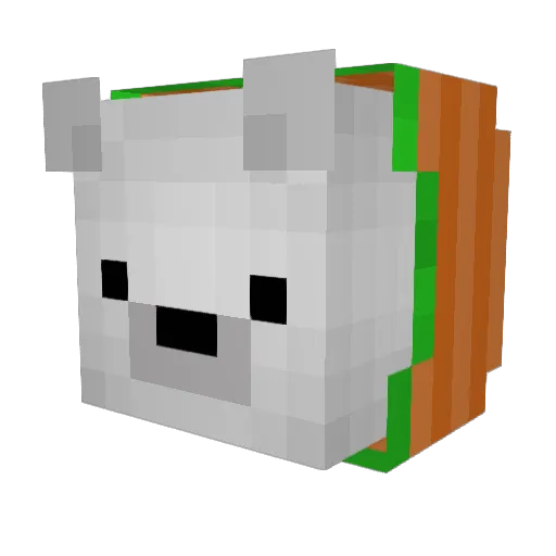 frayedotter Minecraft avatar head, 3D render
