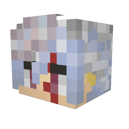 frazehhh Minecraft avatar head, 3D render