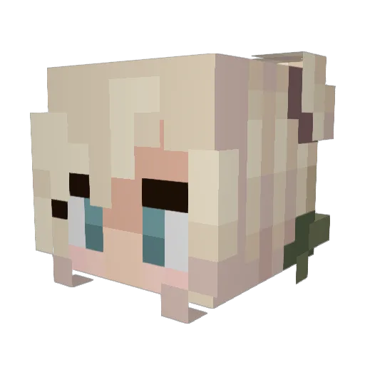 frazikat Minecraft avatar head, 3D render