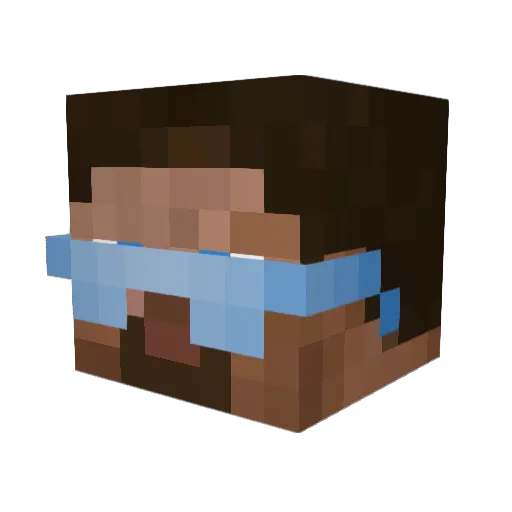 fre4ze Minecraft avatar head, 3D render