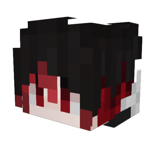 freaakish Minecraft avatar head, 3D render