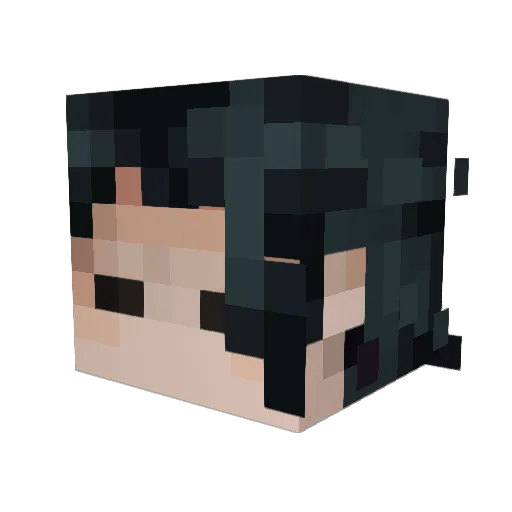freacrow Minecraft avatar head, 3D render