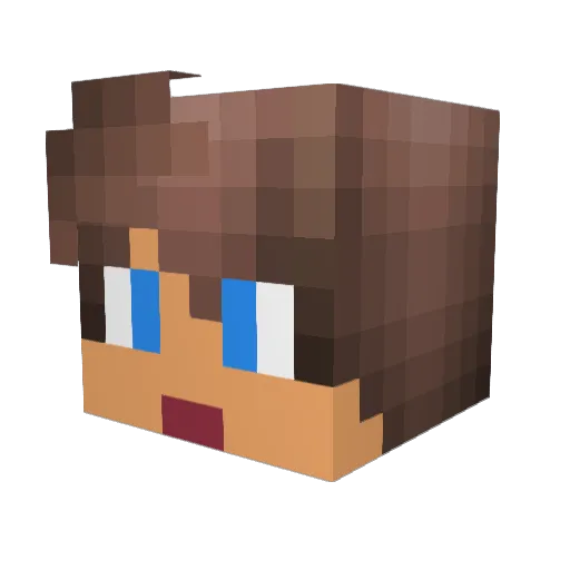 fred20040 Minecraft avatar head, 3D render