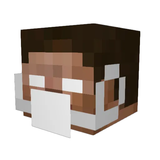 fred565h Minecraft avatar head, 3D render
