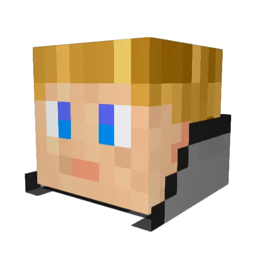 fred_the_pumpkin Minecraft avatar head, 3D render