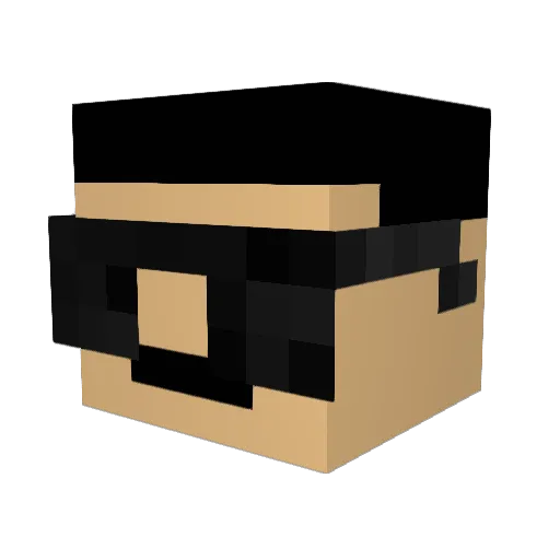 freddibot Minecraft avatar head, 3D render