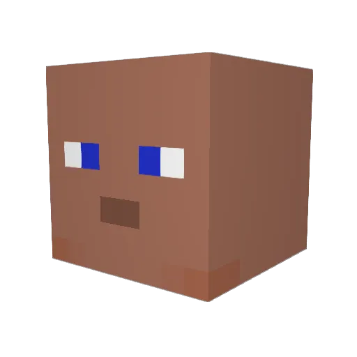 freddofrog75 Minecraft avatar head, 3D render