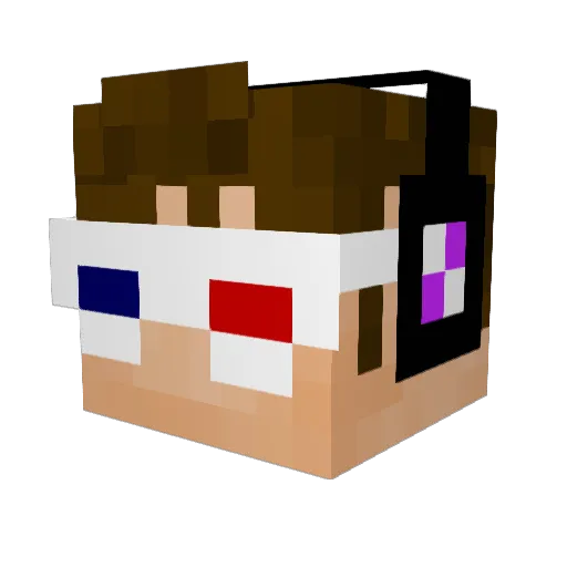 freddy_fish Minecraft avatar head, 3D render