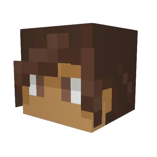frededans Minecraft avatar head, 3D render
