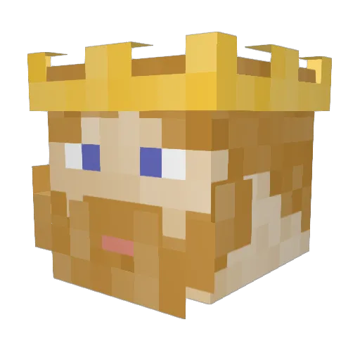 frederikIII Minecraft avatar head, 3D render