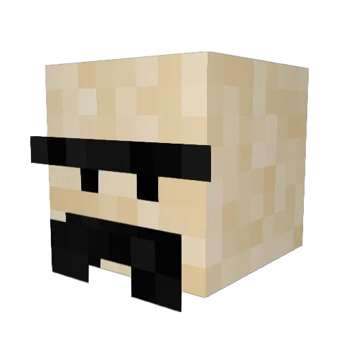 fredguub Minecraft avatar head, 3D render