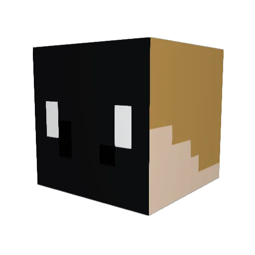 fredoking Minecraft avatar head, 3D render