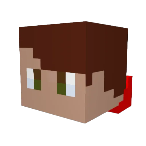 fredr123 Minecraft avatar head, 3D render