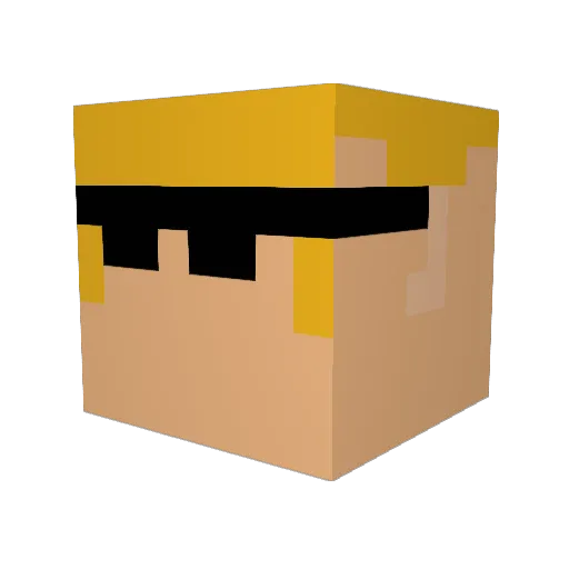 fredrik180 Minecraft avatar head, 3D render