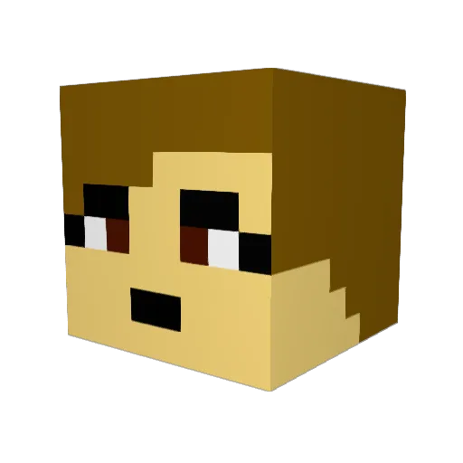 fredrik_osm Minecraft avatar head, 3D render