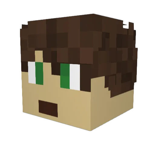fredriklykke Minecraft avatar head, 3D render