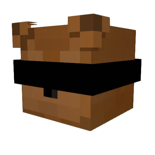 fredyfazballs Minecraft avatar head, 3D render