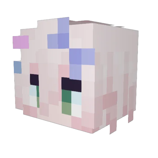 fredziolek Minecraft avatar head, 3D render