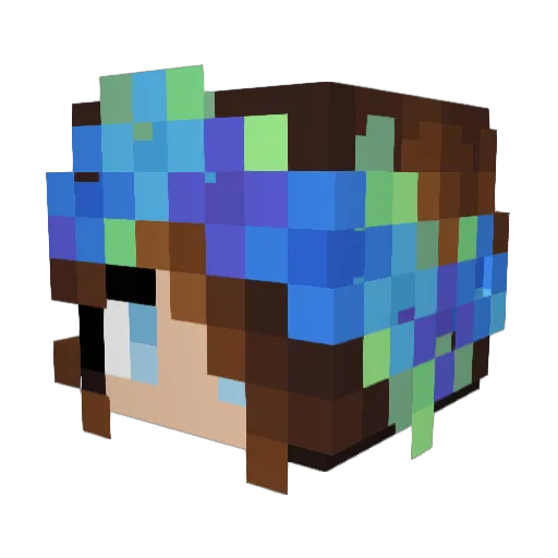 free25 Minecraft avatar head, 3D render