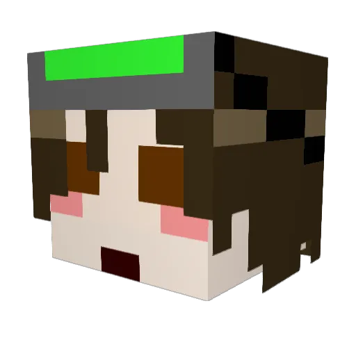 free458679 Minecraft avatar head, 3D render