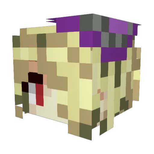 freeHongkonger Minecraft avatar head, 3D render