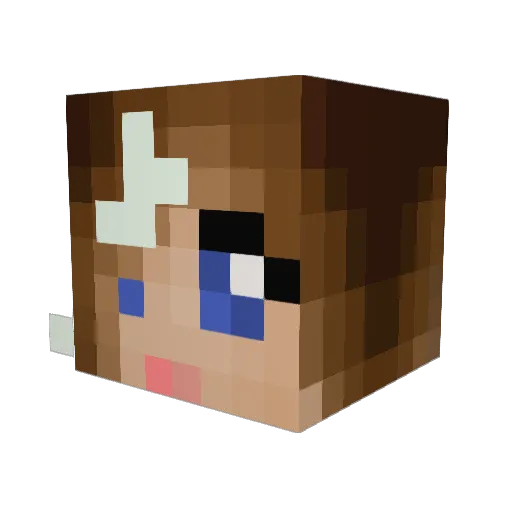 freeKobeBryant Minecraft avatar head, 3D render