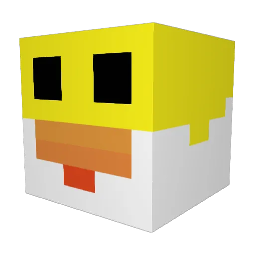free_6 Minecraft avatar head, 3D render