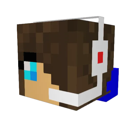 freeaxes Minecraft avatar head, 3D render