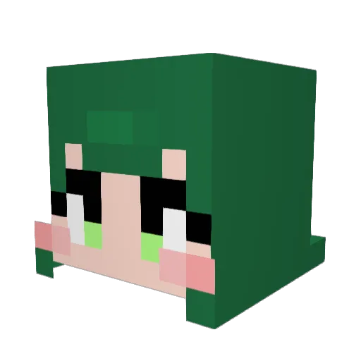 freeble Minecraft avatar head, 3D render
