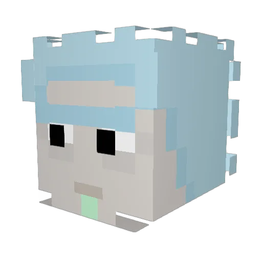 freeboundary Minecraft avatar head, 3D render