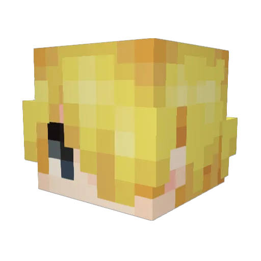 freefood_com Minecraft avatar head, 3D render
