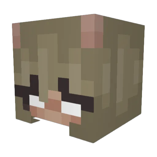 freekappelkeek Minecraft avatar head, 3D render