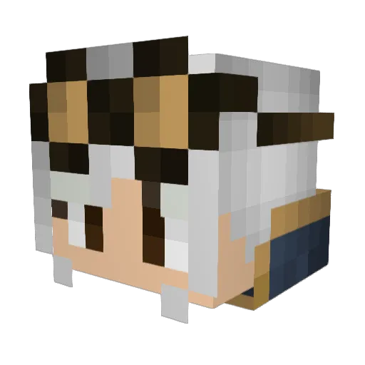 freekids2 Minecraft avatar head, 3D render