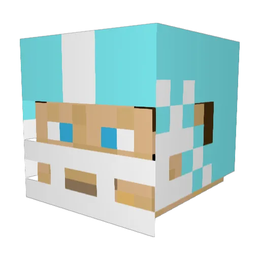 freelend Minecraft avatar head, 3D render