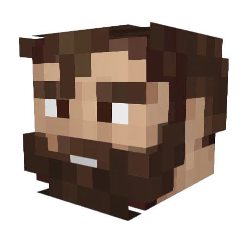freelo05_ Minecraft avatar head, 3D render