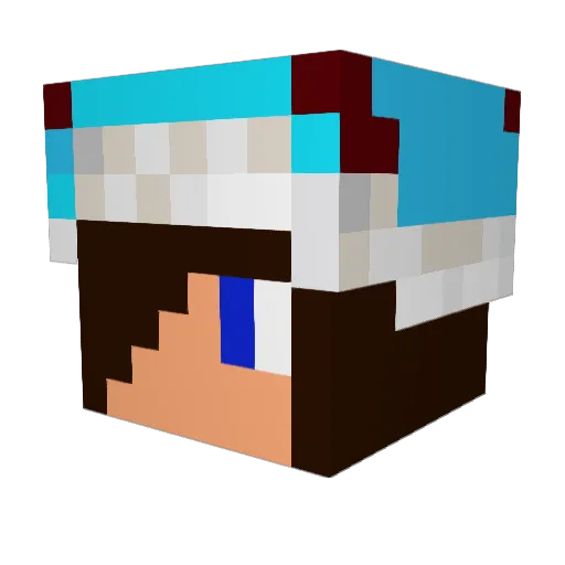 freemydad Minecraft avatar head, 3D render